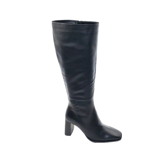 Tony Bianco Rylee Womens Knee High Block Heel Boots Black Venice Leather US 7 - Picture 8 of 9